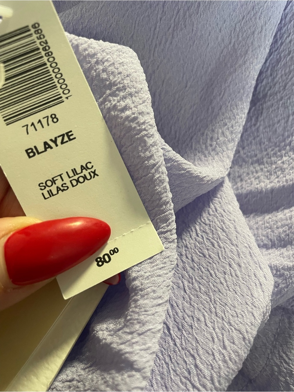 NWT Babaton Blayze Blouse Lagenlook Crepe Lilac Purple Lavendar Oversized - Picture 7 of 7